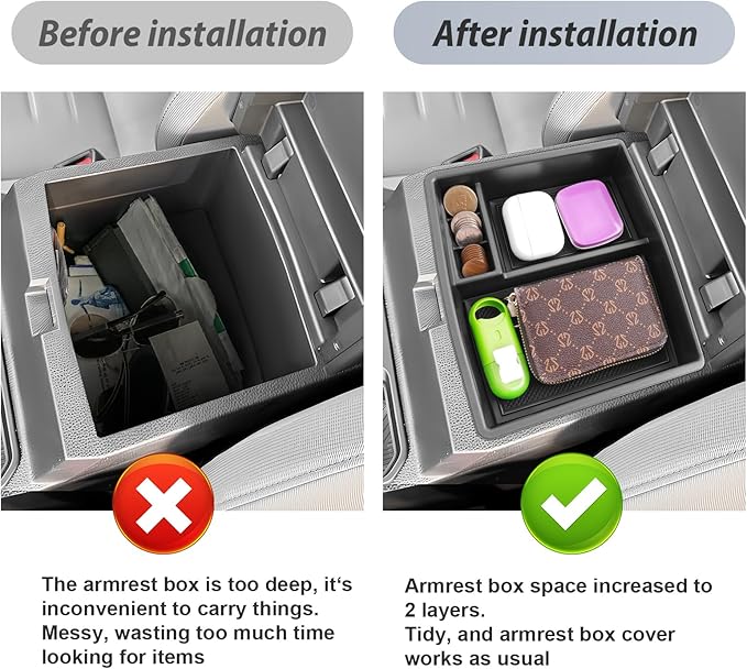 SKTU 4PCS for 2024 2025 2026 Toyota Tacoma Center Console Organizer Toyota Tacoma 2024 2025 2026 Accessories 2024 2025 2026 Tacoma Console Tray Gear Shift Side Tray Door Storage Box with Coin Holder