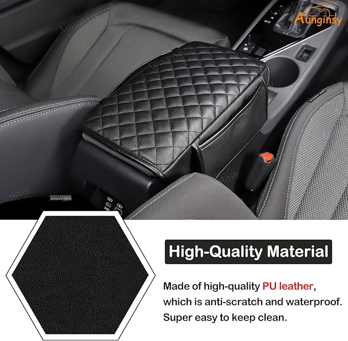 Upgrade Center Console Armrest Protector Cover Compatible with 2024 Subaru Crosstrek & Impreza 2024 Central Armrest Seat Storage Box Cover Cushion Lid Protector Pad Waterproof Anti-Scratch Accessories