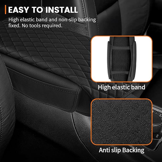 Custom Fit for Center Console Cover 2011-2021 Jeep Grand Cherokee Armrest Cover Center Console Pad Interior Accessories Car Armrest Seat Box Cover Protector with Pockets Storage Bag