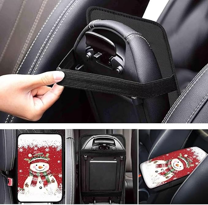Biyejit Car Center Console Armrest Cushion Cover Pad Car Interior Decor Accessories Universal Fit for Sedan, Truck, SUV