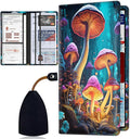 Car Document Holder with Magnetic Shut, Car Registration & Insurance Card Holder, PU Leather Glove Box Organizer Vehicle Accessories Driver License for Women/Men, Magic Psychedelic Mushroom