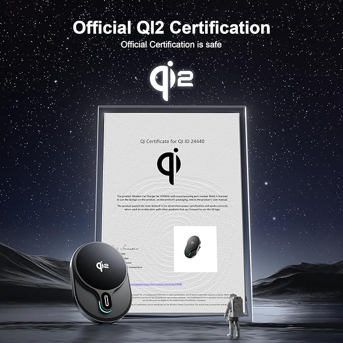 for Qi2 15W MagSafe Car Mount Charger,Dash & Vent Wireless Cars Mount Charger Phone Holder Mounts for iPhone Air/17/16/15/14/13/12, Galaxy S25, Fast Charging for Magnetic iPhone Car Accessories