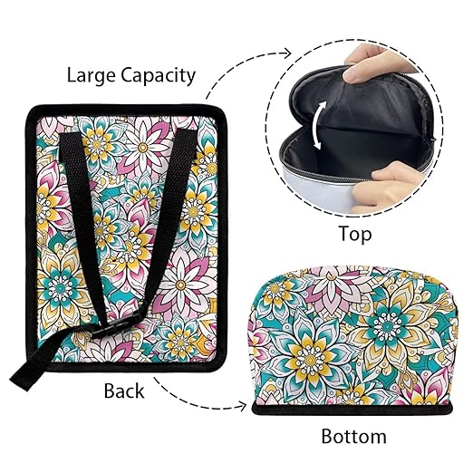 Mandala Flower Car Trash Can Lightweight Vehicle Trash Can for SUV Truck Van Leak Proof Vehicle Trash Can Hanging Car Interior Accessory Universal Fit Most Vehicles Cars SUV