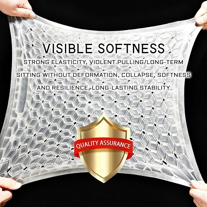 Car Seat Cover Cushion, Seat Protector Pad, Gel Chair Cushion for Front & Back Seats, Universal Non-Slip Breathable Comfortable Chair Covers for Cars SUVs Trucks Office Wheelchair (Gray)
