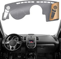 KEYOOG Dashboard Cover Dash Mat Fit for K-ia Soul 2013-2010 (for Left Hand Drive),Car Dash Board Mat Anti-Glare Carpet,Non-Slip Pad Sunshield Protector (Grey)