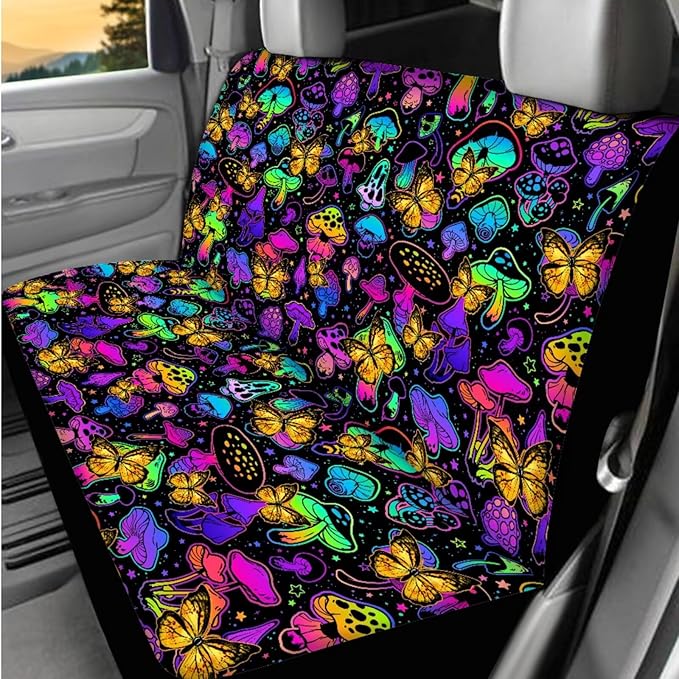 Dngkaoje 13 Pcs Sea Turtle Car Seat Covers Full Set for Men Women Auto Interior Seat Protector Full Set Hawaiin Sea Turtle Printed Hanging Trash Bag,Seatbelt Shoulder Pads,Armrest Pad,Cup Mats