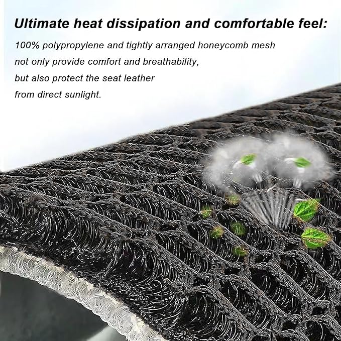 Cool and Breathable 3D air MESH car seat Cushion for Summer, Universal Ventilated Comfortable seat pad, Suitable for sedans, Vans, Pickup Trucks, and SUVs (Black seat cushion-1PCS)