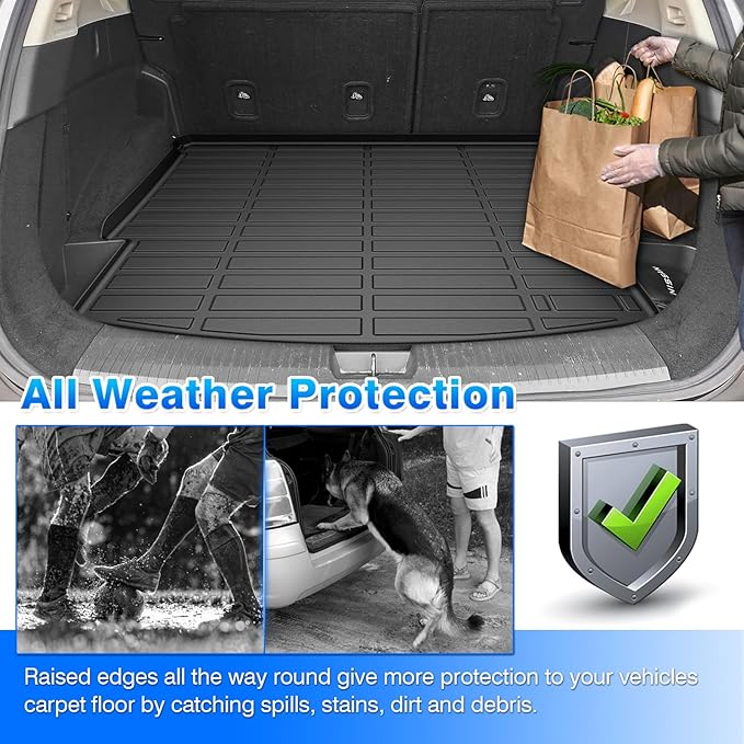 Cartist Floor Mats & Cargo Liner Custom Fit for Nissan Rogue 2021-2025 2026 (NOT for Rogue Sport) Accessories All Weather Cargo Liners Carpet Protection TPE Odorless