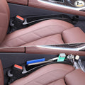 Supin Car Seat Gap Filler Set of 2, Multifunctional Seat Side Gap Filler with Organizer & Hook Function& 2 Storage for Stabilizing Phone,Keys Wallet, Fill The Gap Between Seat & Console (Black)