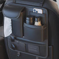 Multifunctional Car Seat Back Storage Box – Premium PU Leather Backseat Organizer with Cup Holder & Tissue Box, Spacious Car Seat Organizer for Storing Essentials & Keeping Interior Neat