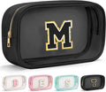 YOOLIFE Valentines Gifts | Initial Birthday Gifts for 3 4 5 6 7 8 9 10 11 12 13 Year Old Girls Clear Makeup Bag Cosmetic Travel Beach Bag Car Organizer Essentials for Women Men | Gifts for Girls M