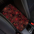 Mintutlipy Red Spider Web Car Center Console Cover Car Seat Box Cover Anti-Scratch Dust Proof Armrest Protector for Pets Dogs Carts