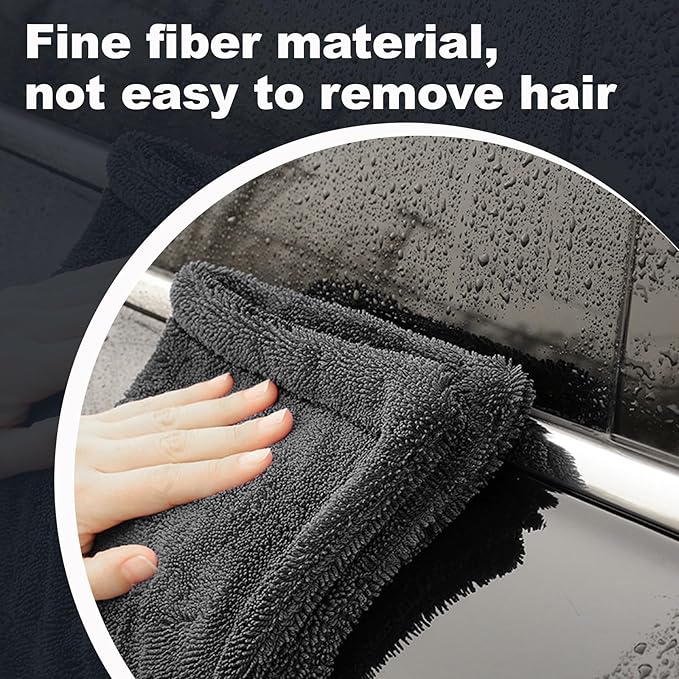 Ghguole Car Drying Towel (28" x 36"),1500 GSM Double Sided Microfiber Drying Towels for Cars,Highly Absorbent,Leaving no Marks,no Shedding,Easy to Clean