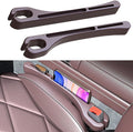 2PCS Car Seat Gap Filler，Gap Stopper Fill Gap Between Seat and Console，Built-in Recessed Storage Organizer，Universal for Most Cars Trucks SUVs to Stop Things from Dropping（Brown）