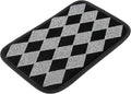 Car Armrest Cushion Pad Non-slip 11.42"x7.68" Rhinestone,Flannel White,Black Center Console Lid
