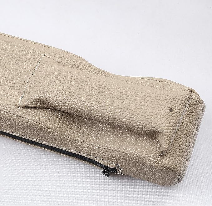 TATACLEA Car Accessories,Car Gap Plug,Car Seat Gap Prevent Small Items from Falling,2 Combinations of Main and Passenger Seats Universal.(Beige)
