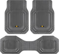 Cat® ToughLiner™ Car Floor Mats - Heavy Duty Trim to Fit Mat for Trucks - Car Mats & SUV Floor Liners for Car - All-Weather Truck Accessories & Odorless Rubber Automotive Mats - Gray