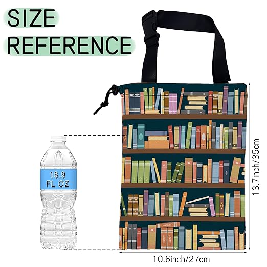 NHNXHWIA Book Shelves Car Trash Bag,Hanging Drawstring Car Garbage Bag,Waterproof Canvas Car Back Seat Organizer with Adjustable Buckle,for Vehicles,SUVs,Camping,Road Trips