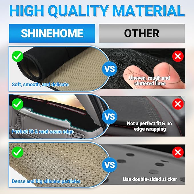 Dashboard Mat Compatible with 1999-2006 Chevy Silverado Tahoe Avalanche Suburban GMC Sierra Yukon Interior Dash Accessories Protecter Cover
