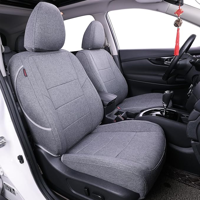 coverdream Custom Seat Covers Compatible with Select Nissan Rogue(Not for Select) 2014 2015 2016 2017 2018 2019 2020 Models (Gray,Full Set)
