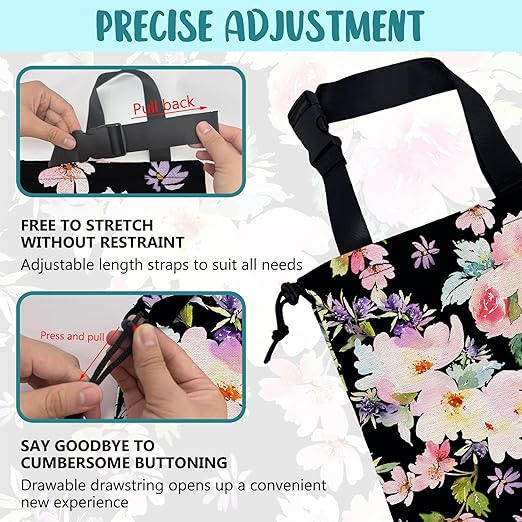 KXWQTRDD Car Trash Bag Watercolor Pink Flowers Leak-Proof Waterproof Car Garbage Bag with Drawstring Foldable Canvas Trash Bin with Adjustable Buckle for Car Accessories, Travelling, Camping