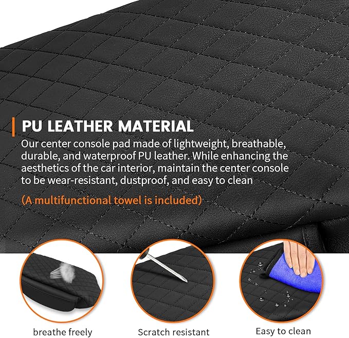 Custom Fit for Center Console Cover Ford Maverick 2022 2023 2024 2025 Armrest Cover Center Console Pad Interior Accessories Car Armrest Seat Box Cover Protector with Pockets Storage Bag