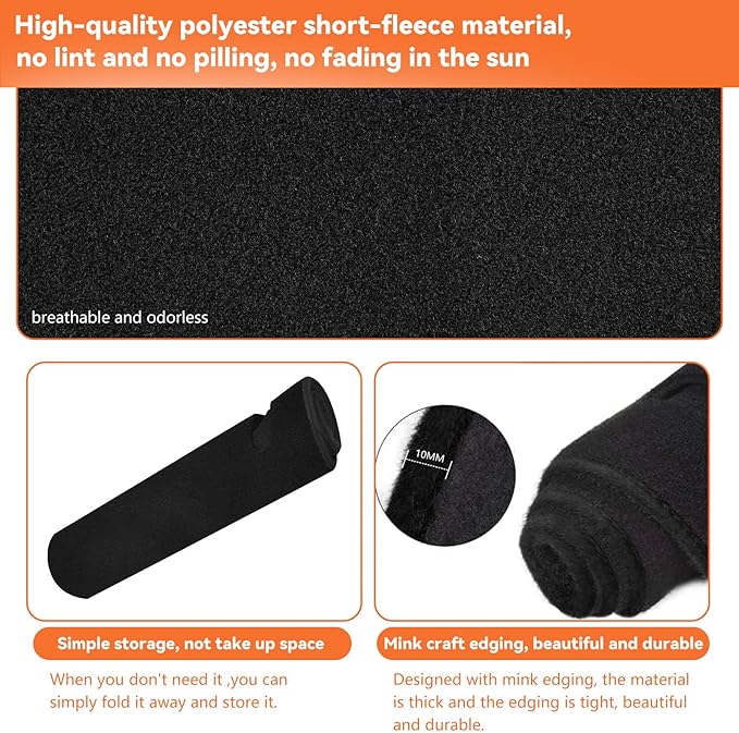 Dash Mat Custom Fit 2025 2026 Hyundai Tucson (Not for HUD), Premium Carbon Fiber Non-Slip Dashboard Protector & Sunshield, UV-Blocking, Anti-Glare, Fade-Resistant (Black)
