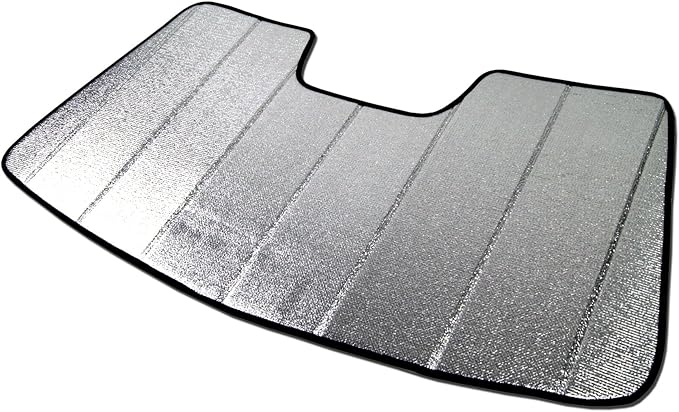 Custom Fit Car Sun Shade Windshield | Sun Visor | Car Window Shades | Fold Up Front Sunshade Visor | Compatible with Acura RLX 2014-2019 | CFS-004-S | Silver & Grey 1-pc Set