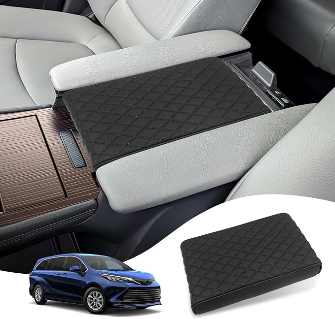 Custom Fit for Center Console Cover Toyota Sienna 2021 2022 2023 2024 2025 2026 Armrest Cover Center Console Pad Interior Accessories Car Armrest Seat Box Cover Protector