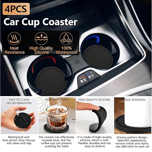 Big Ant Car Cup Holder Coaster and Car Trash Can Bin for Back Seat Leak Proof, Leopard print Cute Trash Bag Hanging, for SUV Truck Van,Automotive Vehicle Garbage Cans Front Seat Storage Pockets