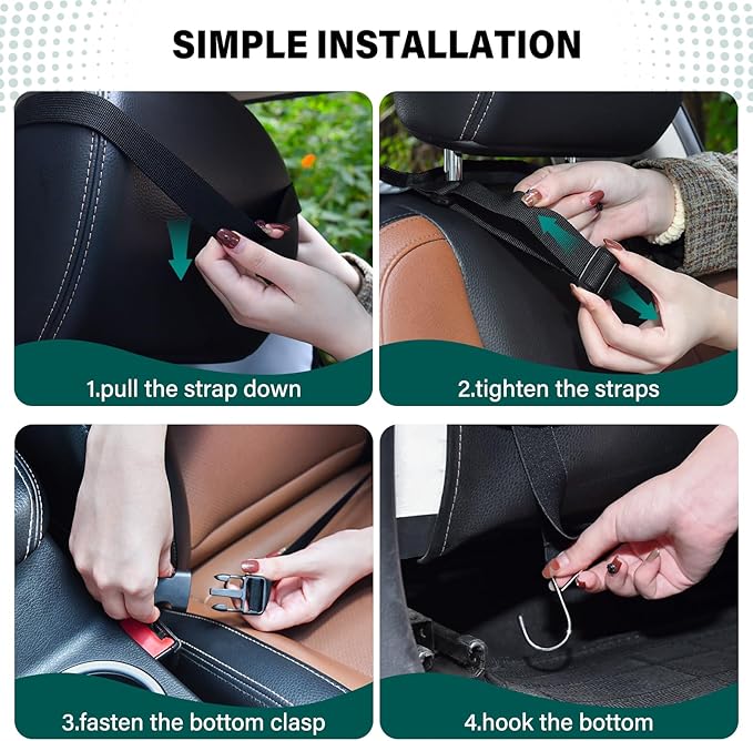 Car Back Seat Organizer with Fish Pattern, Multi-Pocket Storage Bag, Beige, Polyester, 25x18 Inch, Mesh Cup Holder, PVC Tablet Pocket, Kick Mat Protector