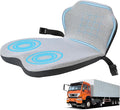 Memory Foam Truck Seat Cushion & Lumbar Support Set – Ergonomic U-Shape Tailbone Relief + L-Shape Back Cushion for Long-Haul Semi/Pickup Drivers Breathathable Cover Non-Slip Bottom Light Gray