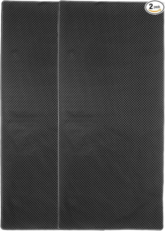 HARFINGTON 2pcs Car Dashboard Anti-Slip Mat 15.7" x 8" Universal Sticky Dash Pad Washable Reusable Car Non-Slip Mats for Phone Keys Sunglasses Electronic Devices, Black
