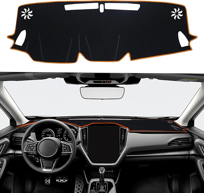 SENSHINE Dash Cover for Crosstrek 2026 2025 2024 Dashboard Cover Mat Center Console Carpet Protector Sunshield Pad Non Slip No Glare Dash Board Cover Custom Fit Interior Accessories, Gray Trim