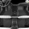 Floor Mats for Cars, All-Weather Mats, Waterproof Trim-to Fit Automotive Floor Mats for 99.9% Cars Sedan Trucks SUV, Custom Floor Liner Car Accessories (Black White)