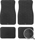 Ultra Durable Car Floor Mats, Premium PVC Coil All-Weather Automotive Floor Mats, Universal Fit with Anti-Slip Nibbs Backing, Waterproof | Wear Resistant | Flame Retardant, Black 4PCS