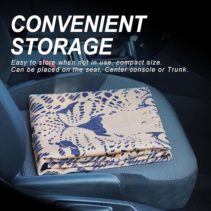 nbnhxnff Sweat Towel Car Seat Cover Protector Front Seats for Gym Workout, Running, Swimming, Beach and Hiking, Waterproof Universal Seat Cover for Car, Trucks, Van & SUV (Leopard, 1pcs Front Seat)