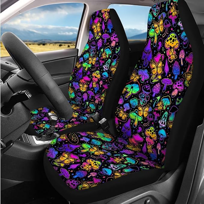 Dngkaoje 13 Pcs Sea Turtle Car Seat Covers Full Set for Men Women Auto Interior Seat Protector Full Set Hawaiin Sea Turtle Printed Hanging Trash Bag,Seatbelt Shoulder Pads,Armrest Pad,Cup Mats