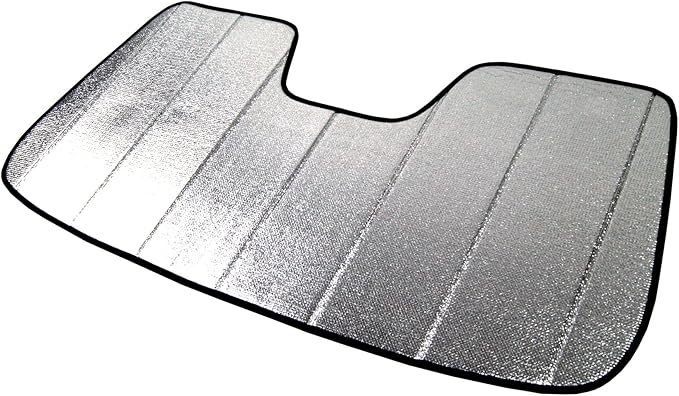 Custom Fit Car Sun Shade Windshield | Sun Visor | Car Window Shades | Fold Up Front Sunshade Visor | Compatible with BMW F25 X3 2011-2017 | CFS-032-S | Silver & Grey 1-pc Set
