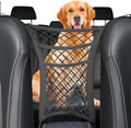 Amiss 3 Layer Car Net Pocket Handbag Holder, Between Seat Back Storage, Elastic Mesh Trunk Bag for Inside, Accessories Interior, Barrier of Backseat Kids Dogs or Pets - 9.8511.8 in