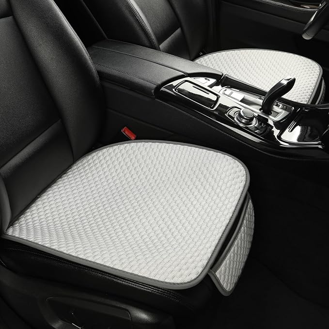 West Llama Car Seat Covers for Summer,Ice Silk Bottom Seat Covers for Cars Include 2 Piece Front Driver Seat Pad Mat Universal Fits 90% SUVs,Cars,Sedans(2Piece-White)