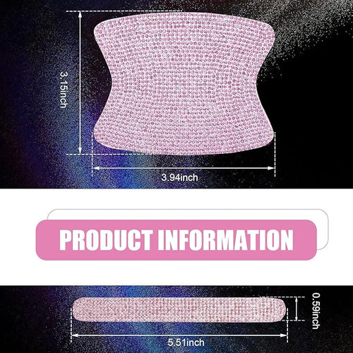 10PCS Bling Car Door Handle Protector, Crystal Rhinestone Car Door Handle Scratch Protector, Anti-Scratch Door Bowl Paint Guard Protective Film, for Auto, Van, Truck (Pink)
