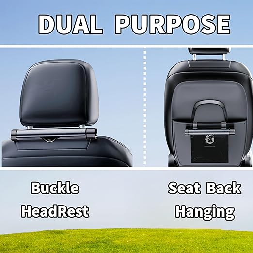 Rolling Dispenser Car Trash Can - Aluminum Alloy Rotary Storage, Magnetic Hanging Waterproof Garbage Bag,Auto Accessories for Travel (Black)