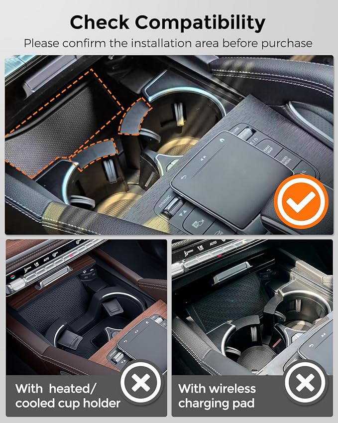 Wireless Charger for Mercedes Benz GLE 2020 2021 2022 & GLS 2024 2023 2022 2021 2020(Without OEM Wireless Charger) Interior Car Accessories, Charging Pad Center Console Phone Charger for Benz GLE GLS