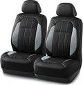 Road Comforts Car Seat Covers, Breathable Leather Seat Covers, Car Seat Covers Front Seats Airbag Compatible, Automotive Seat Covers for Most Cars, Vans, Trucks, SUV- Gray