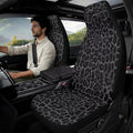 Qeluxign Leopard Print Car Seat Covers 2 Front Seats Universal Fit Center Console Protector Auto Seat Belt Cover Against Stains, Spills, Dust Car Interior Accessories 5 Piece Set