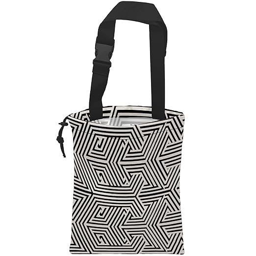 UUCBTAH Car Trash Bag Hanging Hexagonal Geometric Car Trash Can for Back Seat Waterproof Car Trash Bin with Adjustable Straps and Drawstring for Car Accessories Vehicle Travelling Camping