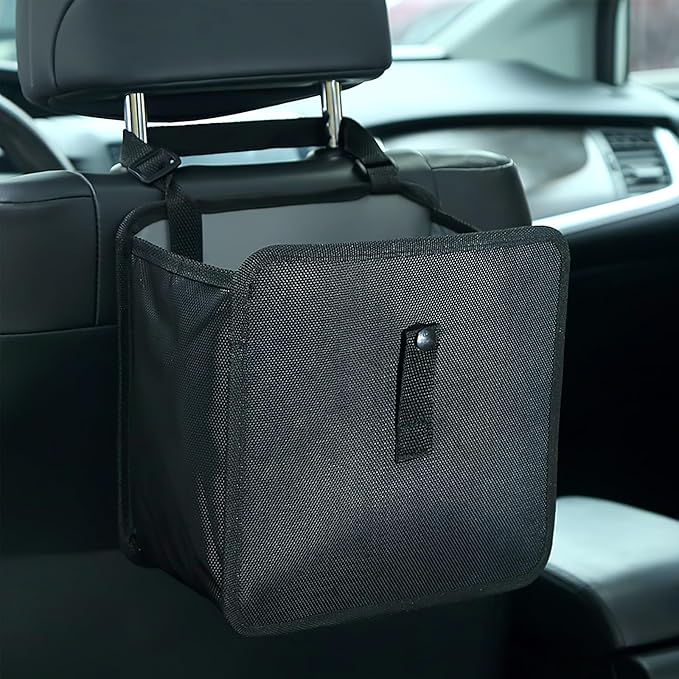 Foldable Car Trash Can, Waterproof Leakproof Hanging Auto Garbage Can, Multifunctional Large Capacity Vehicle Garbage Bag Storage Bag Organizer, Interior Car Accessories (Small)