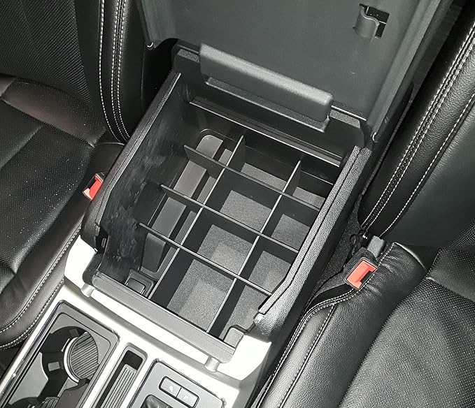 Vehicle OCD - Center Console Organizer for Ford F250/350/450 SuperDuty (2017-2022) and Expedition (2018-2024) (Full Console w/Bucket Seats ONLY) - Made in USA - SLX129