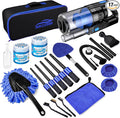 17pcs Car Detailing Kit Interior Cleaner, Car Interior Cleaning Kit with Handheld Car Vacuum, Car Detailing Brushes, Windshield Cleaning Tool, Car Cleaning Supplies, Car Accessories for Men, Women